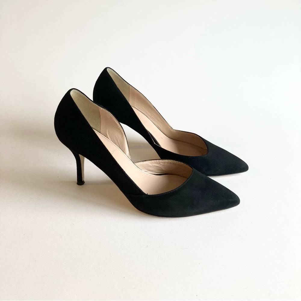 J. Crew Classic Black Suede Heels